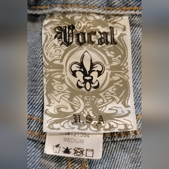 NWOT Vocal Distressed Lace Up Denim Shorts - Picture 4 of 7